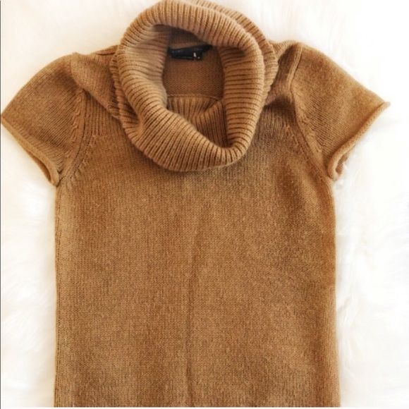 BCBG Maxazria Short Sleeve Cowl Wool Neck Sweater - Picture 3 of 6